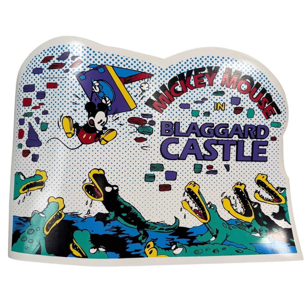 Disney Mickey Mouse Blaggard‎ Castle Placemat White BUNDLE (4!) PVC Vintage Rare